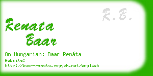 renata baar business card